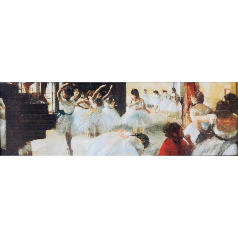 JHA 絵画 インテリア 油絵 額入り 額絵 世界の名画 ドガ「エコール デ ダンス」特殊ゲル加工 W1090×H441 AU-DE-01 日本製 複製画 アート額絵 樹脂フレームの画像
