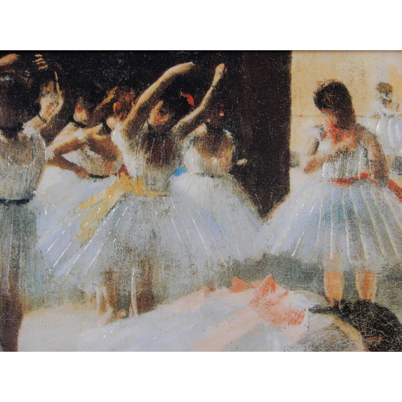 JHA 絵画 インテリア 油絵 額入り 額絵 世界の名画 ドガ「エコール デ ダンス」特殊ゲル加工 W1090×H441 AU-DE-01 日本製 複製画 アート額絵 樹脂フレームの画像