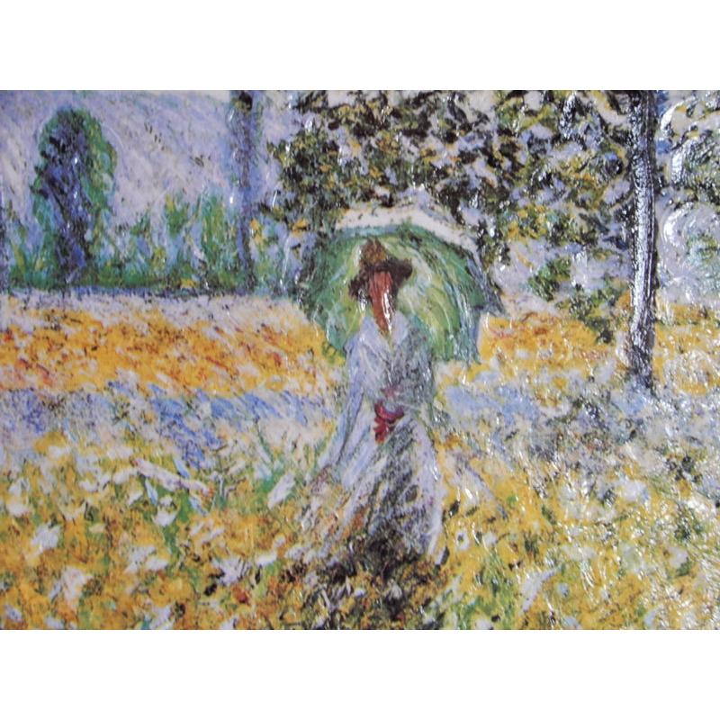 クロード・モネ、春、希少な画集より、新品高級額・額装付 クロード・モネ、「ジュフォス、夕方の風景」、希少な画集より