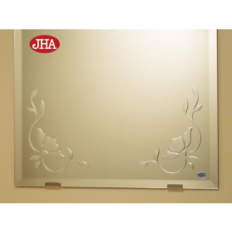姿見鏡鑑 姿見鏡 JHA絵図面鏡鑑 (薔薇３) W400×H1200 (面取り) (螺旋釘用) EM-40X120Mb-R3 防湿 ノンひな型 入り口・入口 五体鏡 五体鏡鑑