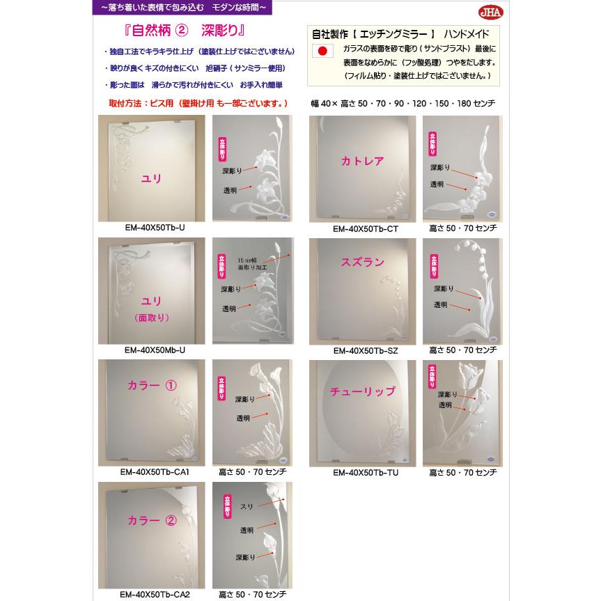 姿見鏡 JHAデザインミラー (モダン４) W400×H1500 (ビス用) EM-40X150Tb-M4 防湿 ノンフレーム 玄関 【Klevering】 全身鏡 全身ミラー