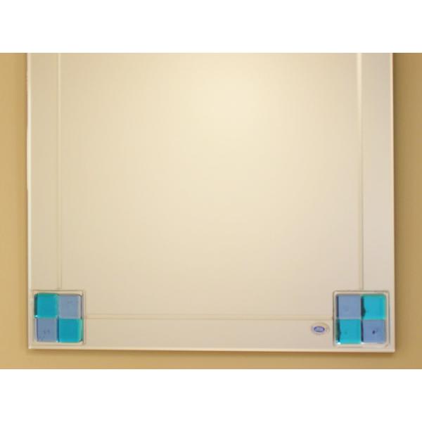壁掛け鏡 JHAデザインミラー ステンド(ブルー) W400×H900(飛散防止・壁掛け用) EM-40X90TF-FB フレームレス ノンフレーム 洗面 トイレ エッチング 色ガラス_5