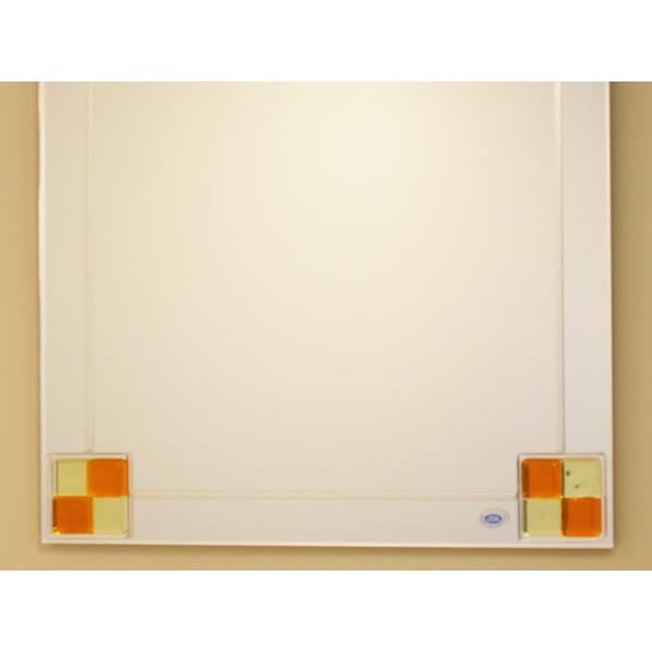 壁掛け鏡 JHAデザインミラー ステンド(オレンジ) W400×H900(飛散防止・壁掛け用) EM-40X90TF-FO フレームレス ノンフレーム 洗面 トイレ エッチング 色ガラス_5