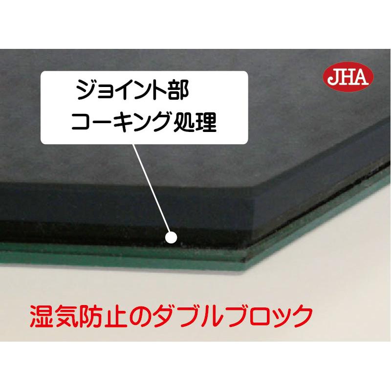 壁掛け鏡 JHAデザインミラー ステンド(オレンジ) W400×H900(飛散防止・壁掛け用) EM-40X90TF-FO フレームレス ノンフレーム 洗面 トイレ エッチング 色ガラス_6