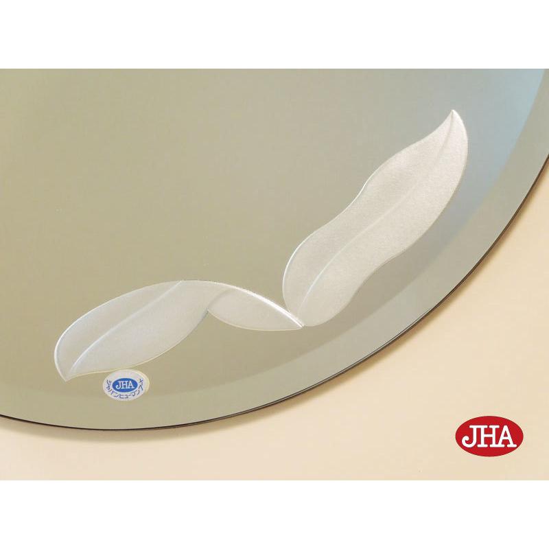 JHA デザイン風水ミラー コチョウラン 丸型W450×H450（面取り） 飛散防止・壁掛け用 玄関 洗面 トイレ オシャレ店舗 スタイリッシュ 円 円型 丸形 まる_12