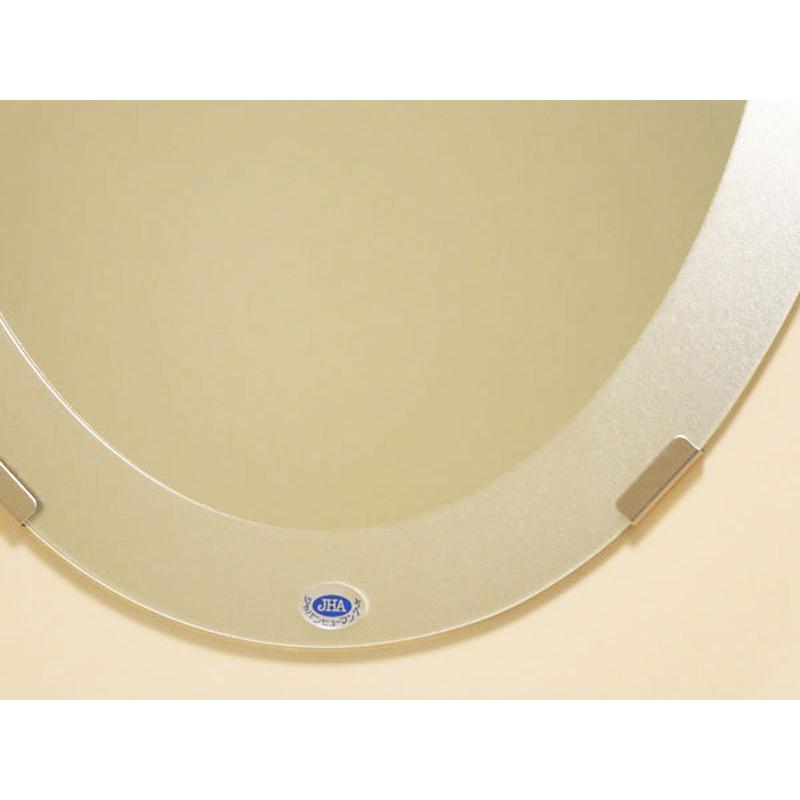 洗面鏡 化粧鏡 JHAデザイン風水ミラー シンプル1（オーバル）楕円W350×H500 ビス用　EV-35X50Tb-S1 (風呂場は不可) 玄関 洗面 トイレ オシャレ 店舗_2
