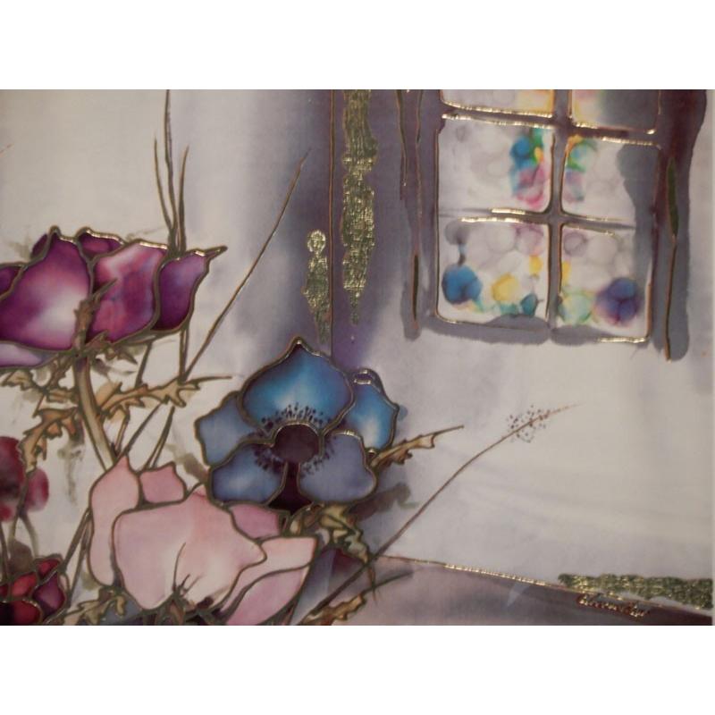 イタリア直輸入 イタリア製 『ミモザ』 ゴールドレッド額絵 前面