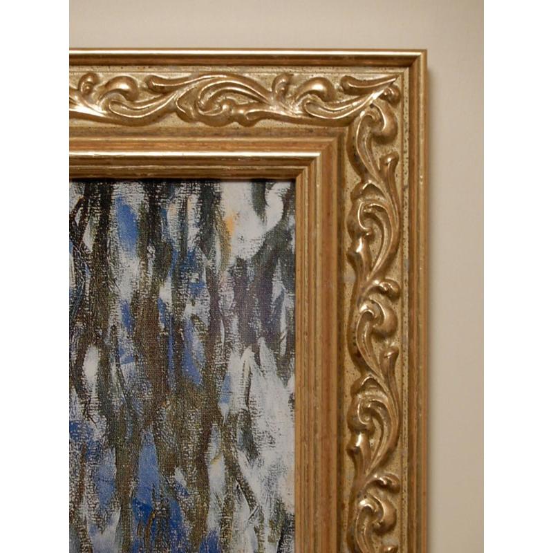 額絵 絵画 アートポスター 世界の名画 モネ「睡蓮」＆イタリア製 マルモッタン・モネ美術館 アンティーク・ゴールドフレーム W578×H475 IP-104 美術館 【各種】