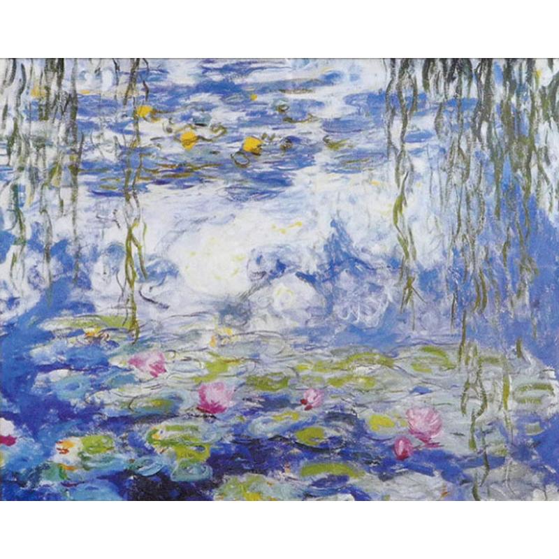 額絵 絵画 アートポスター 世界の名画 モネ「睡蓮」＆イタリア製 マルモッタン・モネ美術館 アンティーク・ゴールドフレーム W578×H475 IP-104 美術館 【各種】