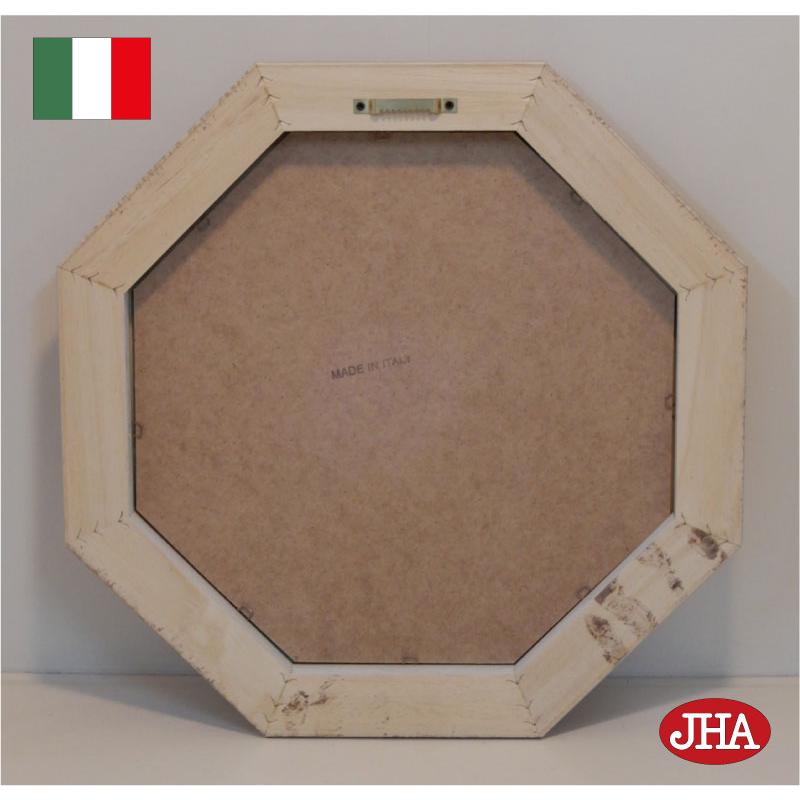 八角鏡 イタリア製 JHAアンティーク風水ミラー 風水鏡 パステル(ピンク＆ゴールド）正八角形(S)W377×H377 壁掛け鏡 おしゃれ 木製フレーム 八角ミラー |  | 08