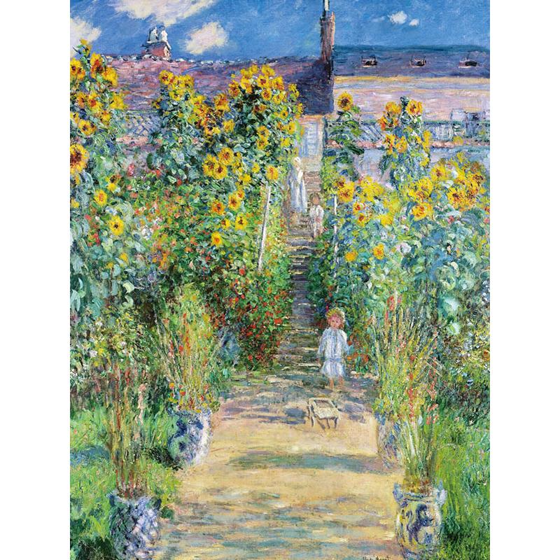 JHA 絵画 インテリア 油絵 額入り 額絵 世界の名画 モネ「ヴェトゥイユ