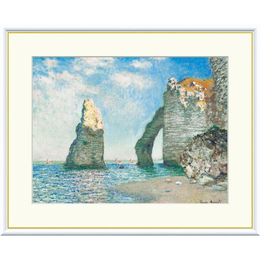 10年保証 JHA 絵画 インテリア 油絵 額絵 世界の名画 モネ「エトルタの