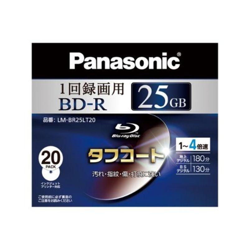 パナソニック ブルーレイディスク 録画用4倍速 25GB(単層 追記型) 20枚パック LM-BR25LT20