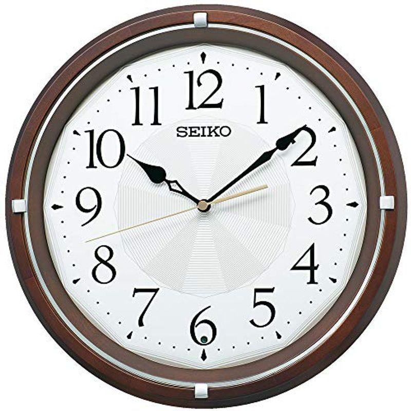 【希少！！】 セイコークロック 電波 KX265B 直径325×49mm 濃茶木地 掛時計 掛け時計、壁掛け時計