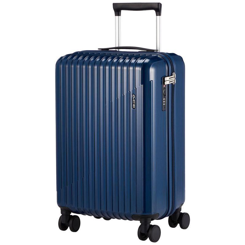 ✨訳あり大特価✨スーツケース　機内持ち込み　 容量拡張　双輪キャスター　ネイビー 機内持ち込み適合 マックスキャビンEX キャビンサイズで最大級の