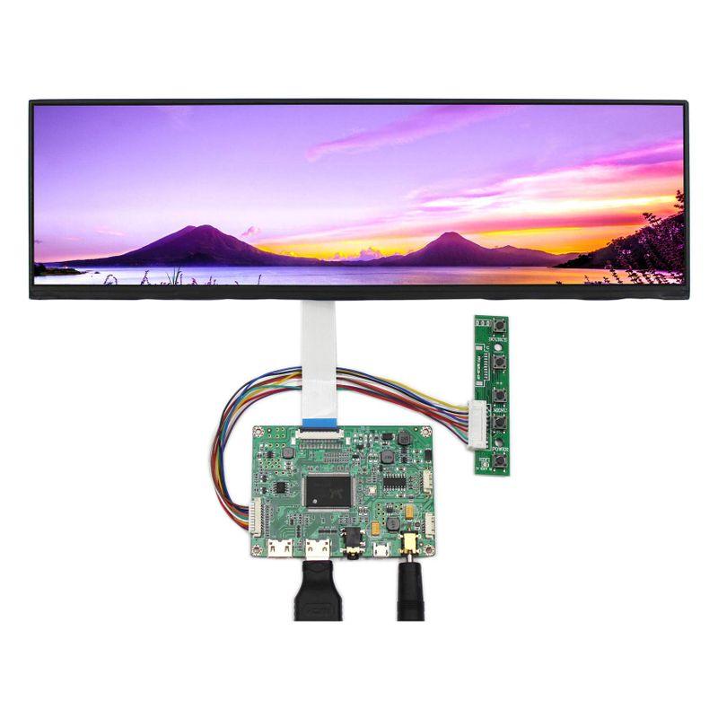 VSDISPLAY 12.6インチ IPS 細長液晶デイスプレイ 解像度1920x515 EDP 40ピン 2HDMI Mini LCDコン