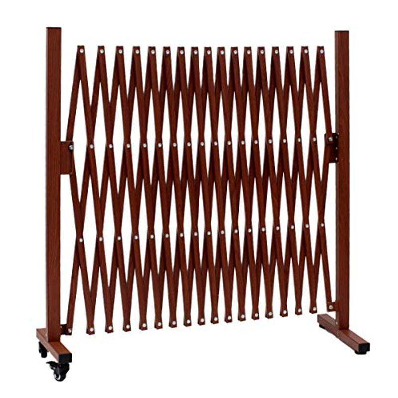 アルマックス(Almax) アルミ伸縮フェンスキャスター付き(木目調 ブラウン) 高さ1m×幅5m QXG1050WBN 1台