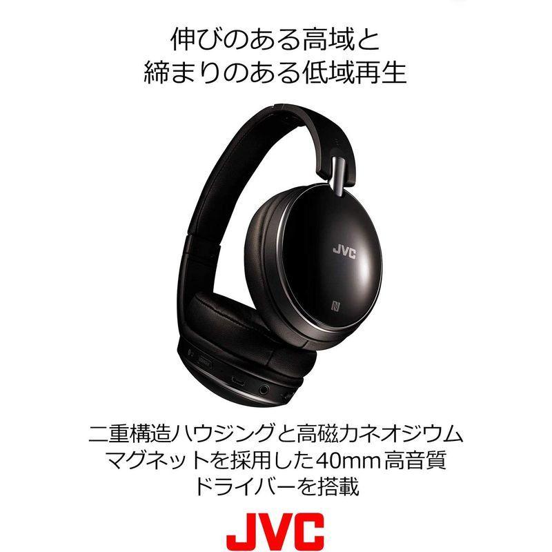 JVC HA-S88BN ノイズキャンセリングヘッドホン Bluetooth・NFC対応 連続27時間再生 有線接続対応 ハンズフリー通話用 HA S88BN ノイズキャンセリングヘッドホン Bluetooth NFC対応 連続27時間再生 有線接続対応 ハンズフリー通話用