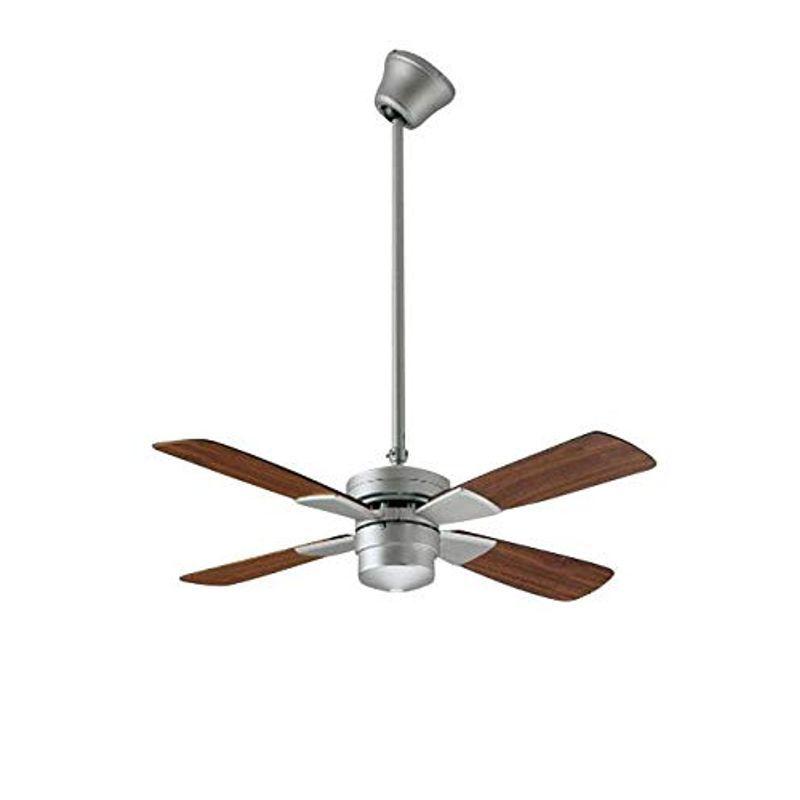 ダイコー シーリングファン シルバー 軽量 吹き抜け 傾斜天井 リモコン 簡易取付 DJE-053