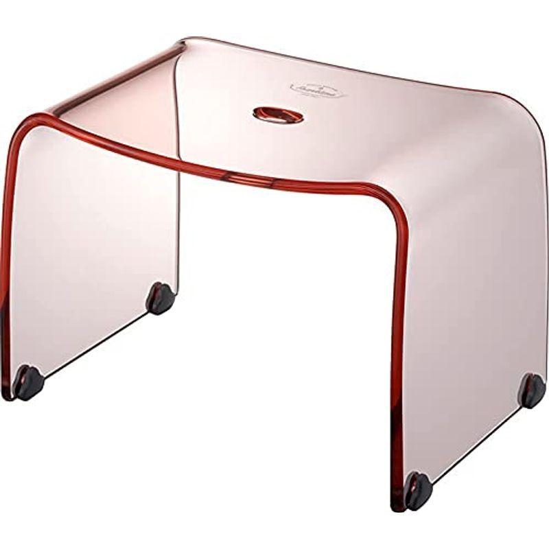 リス 風呂椅子 フランクタイム クリアピンク バスチェアー M 高さ 25cm
