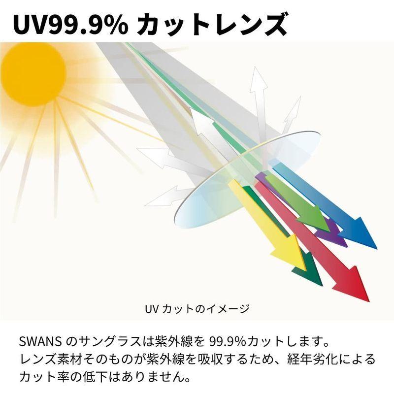 SWANS(スワンズ) スポーツ サングラス ライオンシン ミラーレンズ モデル LI SIN-1701 BK ブラック×ブラック×ブラック