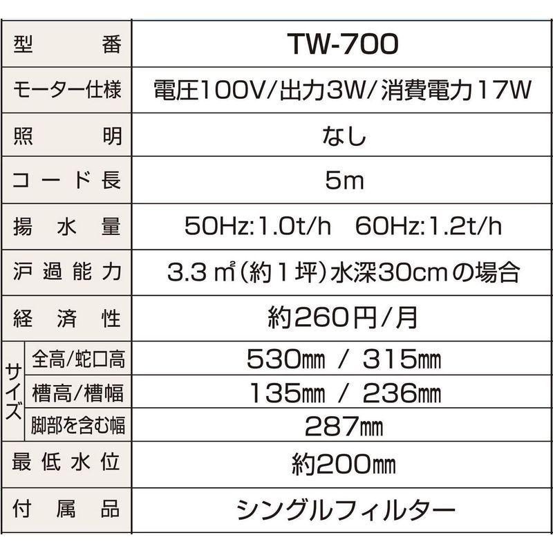 タカラ　ウォータークリーナー　のどか　日本製　TW-700
