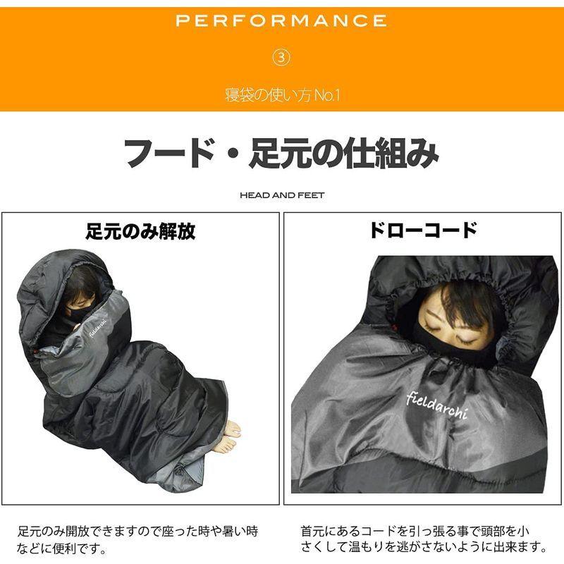 Fieldarchi 寝袋 シュラフ 枕付き 210t 封筒型 冬用 コンパクト 最低使用温度 15 エメラルドグリーン マミー型寝袋 Verksglobal Com