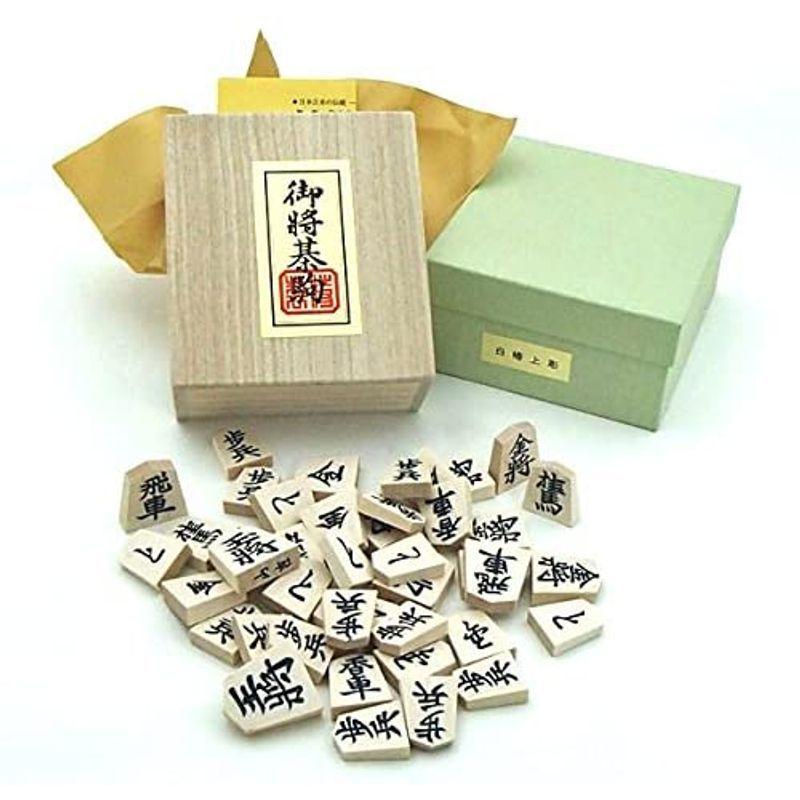 将棋セット ヒバ１寸卓上接合将棋盤竹と白椿上彫と駒台のセット