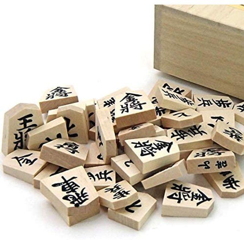 将棋セット ヒバ１寸卓上接合将棋盤竹と白椿上彫と駒台のセット