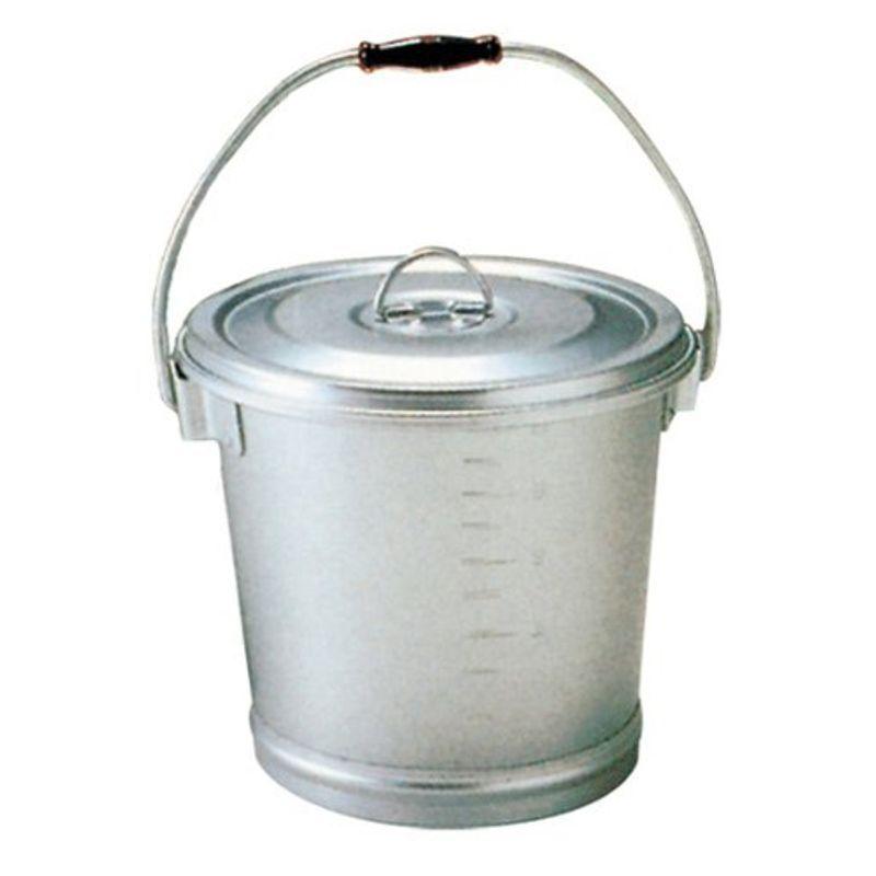 人気No.1/本体アルマイト 丸型一重 食缶 10L φ270×240 213-B 保存容器、ケース