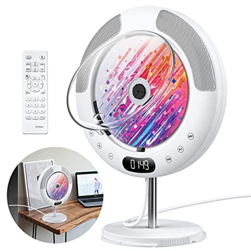 CDプレーヤー 卓上置き式 Qosea CDラジオ 防塵透明カバー付き 多機能 ミニコンポ Bluetooth/CD/FM/USB/AUXな