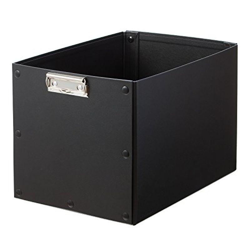 トトノエ 収納ボックス A4 ワイド クリップボックス ブラック TAB0240-BK