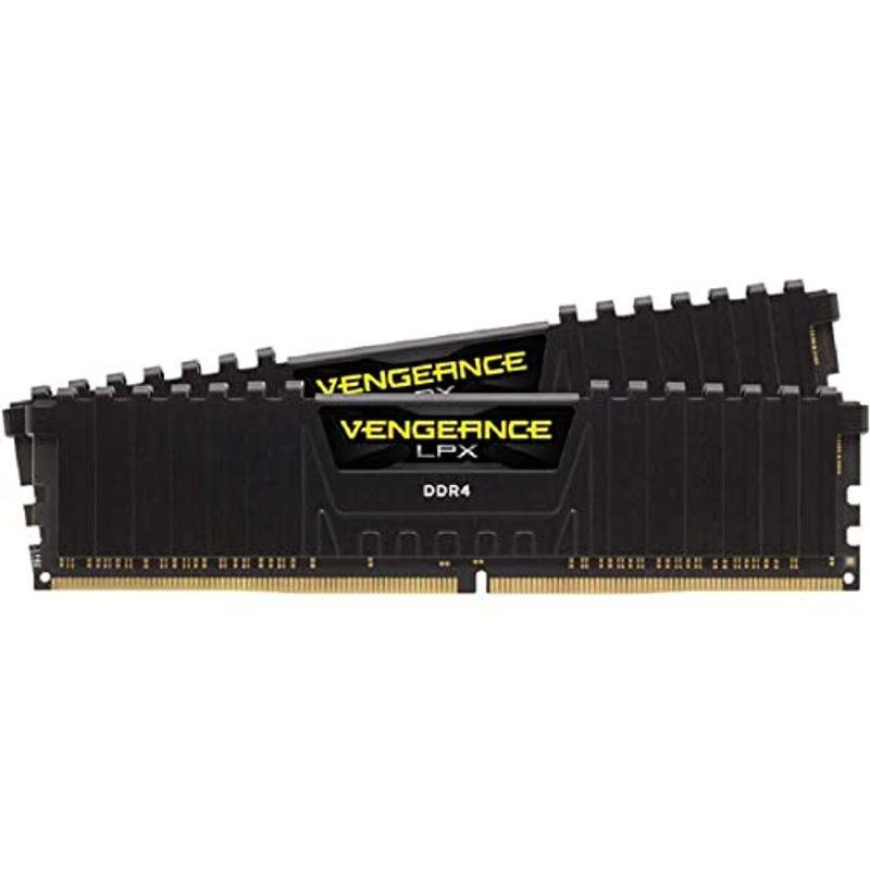 CORSAIR DDR4 メモリモジュール VENGEANCE LPX Series ブラック 8GB×2枚キット CMK16GX4M2B3