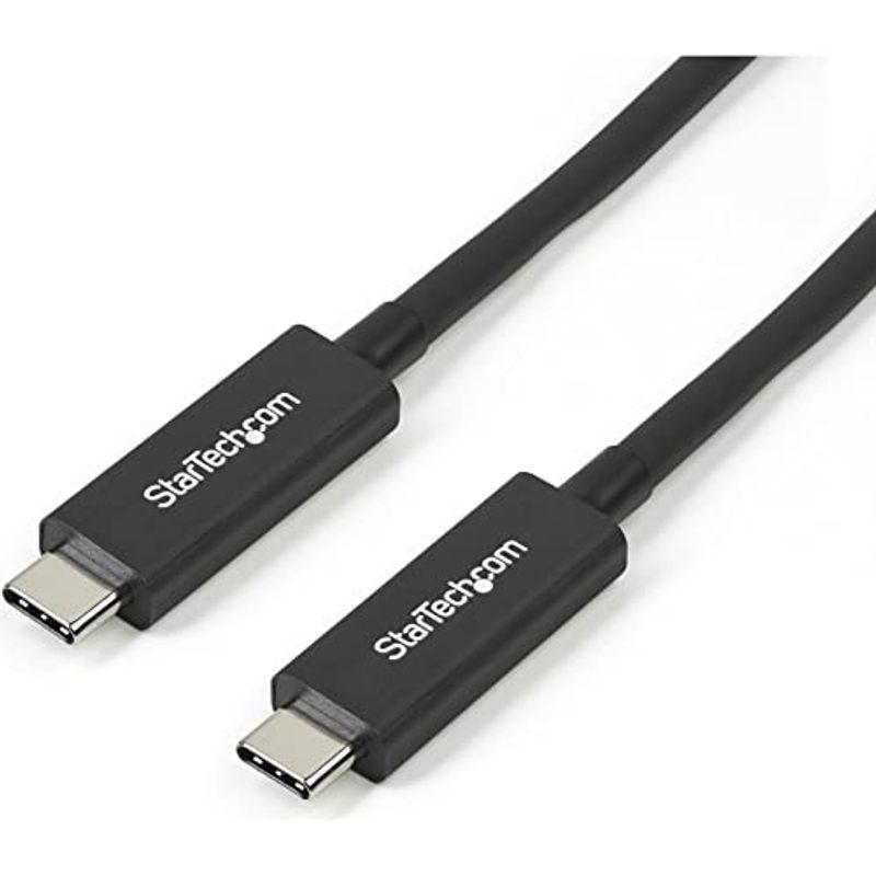 StarTech.com Thunderbolt 3 USB-C ケーブル 1m 40Gbps サンダーボルト/USB互換 TBLT3MM1