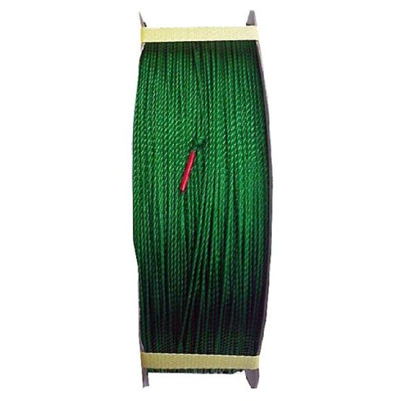 まつうら工業　ポリエチレン製　ロープ　長さ800m　ドラム巻　太さ1.5mm　緑