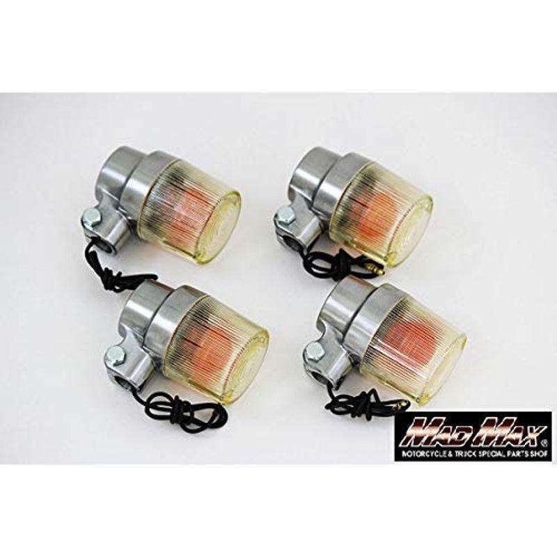 MADMAX 汎用 丸型ヨーロピアンウインカー 4個セット 黄ばみ 20-1390PLA