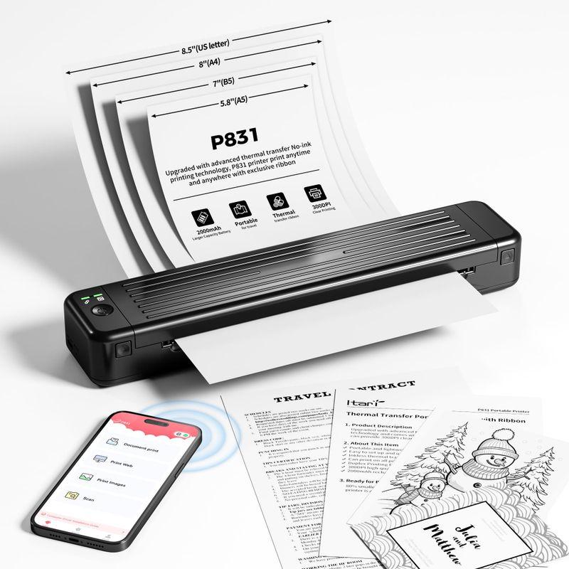 Itari P831 モバイルプリンター A4 ミニプリンター携帯 Itari P831 モバイルプリンター A4 ミニプリンター携帯