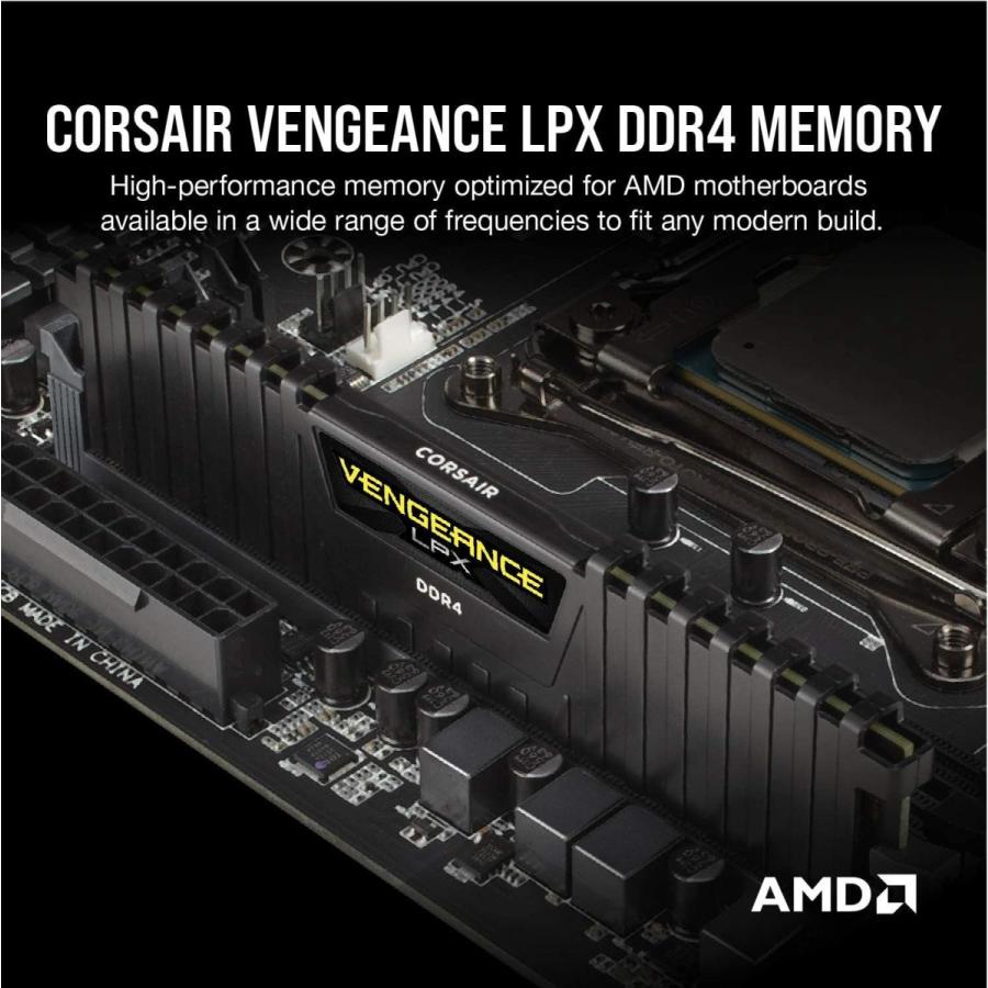 CORSAIR DDR4 メモリモジュール VENGEANCE LPX Series ブラック 8GB×2