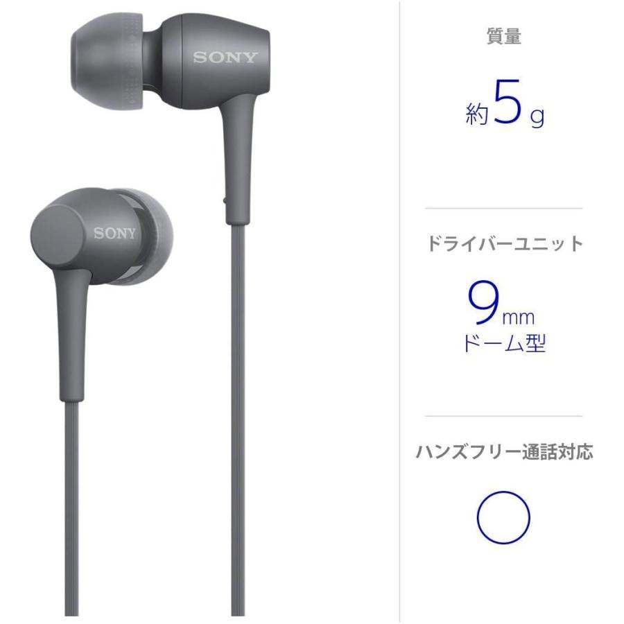 ソニー イヤホン h.ear in 2 IER-H500A : ハイレゾ対応 カナル型 リモコン・マイク付き 2017年モデル グレイッシュ イヤホン ear in IER H500A ハイレゾ対応 カナル型 リモコン マイク付き 2017年モデル グレイッシュ
