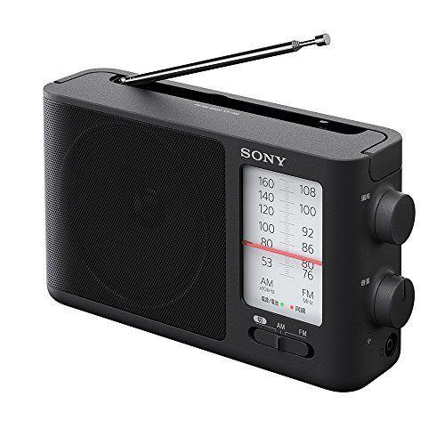 ソニー ポータブルラジオ ICF-506 : FM/AM/ワイドFM対応 電池駆動可能(単3形3本) ブラック ICF-506 C