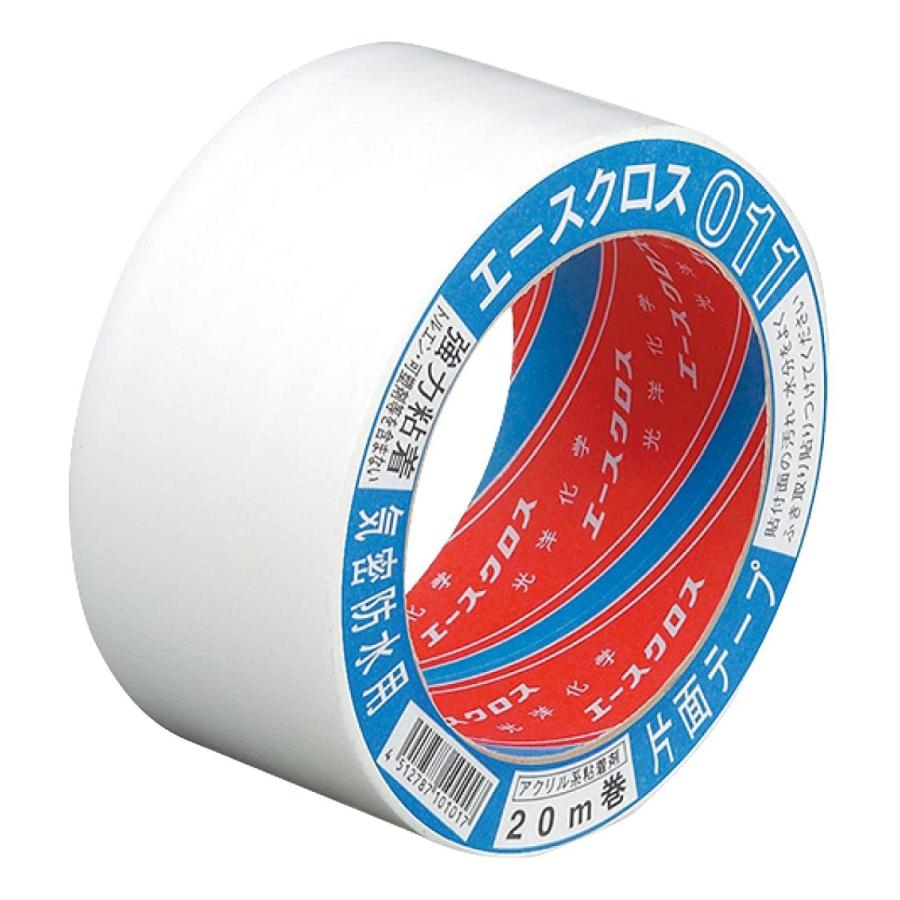 光洋化学　気密防水テープ　エースクロス　アクリル系強力粘着　白　片面テープ　011　50mm×20m　30巻セット