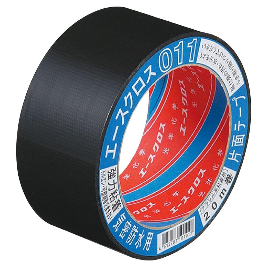 光洋化学　気密防水テープ　エースクロス　アクリル系強力粘着　75mm×20m　片面テープ　24巻セット　黒　011