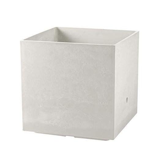 リッチェル 大型プランター 陶器風 ホワイト 45×45×45cm ラヴィーレWS キューブ 45型 底面給水機能付き 709002