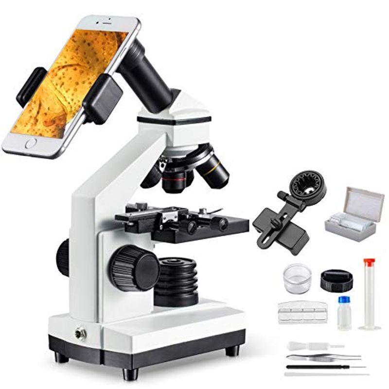 Maxlapter 顕微鏡 100 1000倍 移動式ステージ スライドグラス 小学生 生物標本 実体 花粉 宝石 子供用 自由研究用 学校 Nanopartea Com Sg