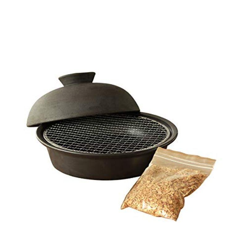 かもしか道具店 くんせい鍋 燻製器 セット 15cm 日本製 萬古焼 蓋 金網
