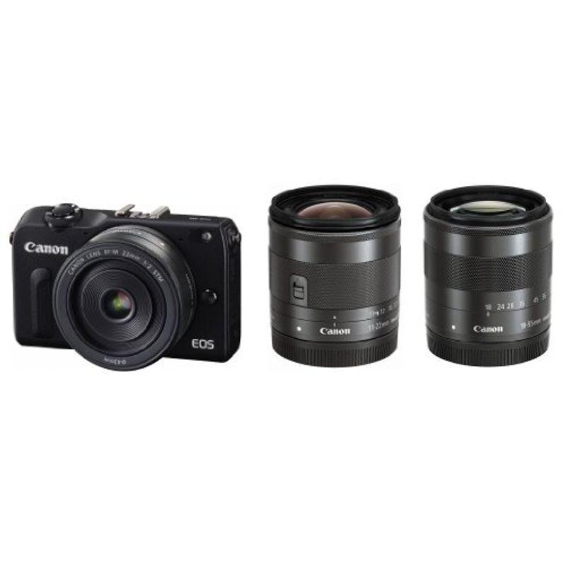 Canon ミラーレス一眼カメラ EOS M2 トリプルレンズキット(ブラック