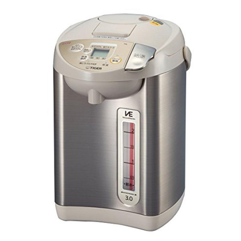 タイガー 魔法瓶 電気 ポット 3L ベージュ 節電 VE 保温 とく子さん