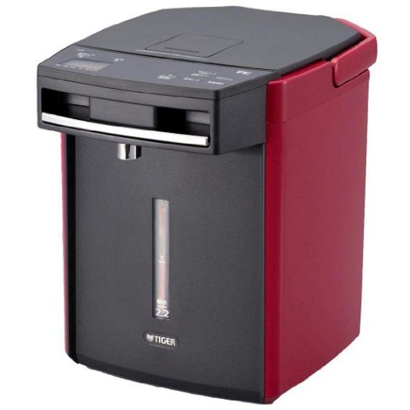 TIGER 蒸気レスVE電気まほうびん とく子さん 電気ポット レッド 2.2L  