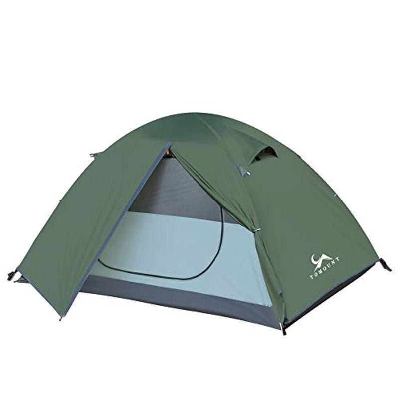 男女兼用 TOMOUNT テント 2人用 キャンプテント 自立式 二重層 耐水圧3000mm 通気 防風 軽量 コンパクト バイク アウトドアテント その他テント