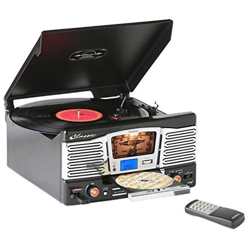 とうしょう レトロ調 多機能 レコードプレーヤー (AM/FMラジオ (ワイドFM対応)) 録音機能 再生機能 USB/SD CD レコード